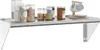 A stainless steel wall shelf with various items on it, including jars, a box, and mugs on a holder. Produktbild-Vorschau