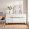 home24 Sideboard - Eiche Teilmassiv Produktbild-Vorschau 2