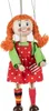 Marionette Mädchen mit Zöpfen, 20 cm, Holz-Marionette, Produktbild-Vorschau 1