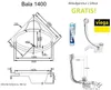Technical drawing and product components of a bathtub. Produktbild-Vorschau
