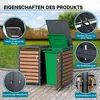 Box na odpadky Wiltec pro dva koše ve vzhledu dřeva, Náhled obrázku produktu 3