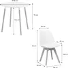 Set da pranzo tondo e 2 sedie, 80cm , Bianco Anteprima dell’immagine prodotto 7