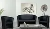 Couchgarnitur - Sofa Set - Schwarz - Kunstleder - 2 Sitzer Produktbild-Vorschau 5