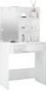 Tavolino da toilette con LED bianco lucido 74,5x40x141 cm Anteprima dell’immagine prodotto 11