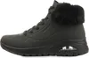 A side view of a black SKECHERS boot with fur trim. Produktbild-Vorschau