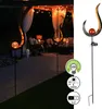 Gartenstecker Solar "Flame" aus Eisen mit roter Glaskugel Produktbild-Vorschau 1