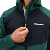 Trawden Hybrid-Jacke von Berghaus in dunklem Blau und Grün; mit Reißverschluss und Logo auf der Brust. Produktbild-Vorschau