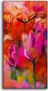 Dekor Leinwand Uhr Wandbilder Quarz 30x60 Blumen Moderne Produktbild-Vorschau 1