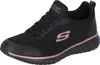 A black Skechers work shoe with rose gold accents, shown from a side-angle on a white background. Produktbild-Vorschau