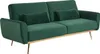 Schlafsofa Klappsofa 3-Sitzer - Samt - Tannengrün - LAUNEI Produktbild-Vorschau 3