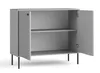 AX LIVING Kommode Grau Irelis 105 cm Schwarz Griffe Modern Produktbild-Vorschau 2