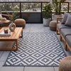 HOMESCAPES Outdoor Teppich wetterfest grau-weiß 120x180 cm, Produktbild-Vorschau 7