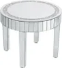 A single, round end table with mirrored surfaces and crystal accents. Anteprima dell’immagine prodotto