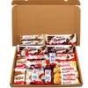A box filled with various chocolate bars and snacks. Produktbild-Vorschau