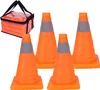 Relaxdays Pylonen, 4er Set, faltbare Leitkegel, Produktbild-Vorschau 1