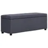 A dark gray storage ottoman is shown against a white background. Produktbild-Vorschau