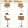 Alightup, lot de 2 tabourets de bar, tabourets pivotants à Voir les images du produit 5