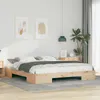 vidaXL Rám postele hnedý 200 x 200 cm Náhľad obrázku produktu 2