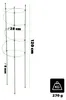 Tuteur KADAX 120 cm, 1 pièce, support pour plantes en métal Voir les images du produit 3
