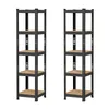 Lagerregal 2er Set 5 Böden Metall 150 x 37 x 37cm Schwarz Produktbild-Vorschau 1