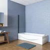 AICA Badewannenaufsatz 70x140cm Schwarz 6mm NANO ESG-glas Produktbild-Vorschau 2