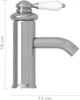 vidaXL Umývadlová batéria strieborná 130x180 mm Náhľad obrázku produktu 5