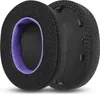 Two black ear pads with a purple inner ring are shown against a white background. Náhled obrázku produktu
