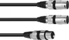 OMNITRONIC Câble adaptateur XLR(F)/2xXLR(M) 3m sw Voir les images du produit 1