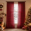 2er Set Vorhänge Weihnachten Tartan Gardinen mit Produktbild-Vorschau 9