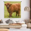 MuchoWow® Wandteppich Wandbehang Schottisches Hochlandrind Produktbild-Vorschau 2