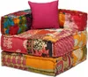 vidaXL Pouf modulaire 2 places patchwork tissu Voir les images du produit 10