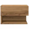 A wooden nightstand with an open shelf. Produktbild-Vorschau