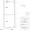 Diagram showing dimensions and hardware for a washstand frame. Produktbild-Vorschau