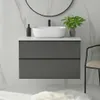 Umyvadlo se skříňkou ONE, 2 zásuvky, antracitová, 60x50x46, Náhled obrázku produktu 2
