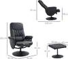 HOMCOM relaxfauteuil met voetenbank, tv-fauteuil met Productafbeelding-voorbeeld 3