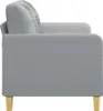 vidaXL 2-Sitzer-Sofa Hellgrau 140 cm Stoff Produktbild-Vorschau 4