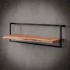 Hoyz - Wandregal Edge - 100 cm - Akazienholz - Braun Produktbild-Vorschau 1