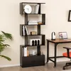 Bibliothèque avec portes et étagère sur pied à 5 niveaux en Voir les images du produit 1