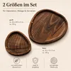 com-four® 2x Tabletten van acaciahout - organisch gevormde Productafbeelding-voorbeeld 3