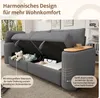 Merax Teddyplüsch Sofa 3-Sitzer modular mit Hydraulik Produktbild-Vorschau 5