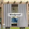 Outdoor Vorhang Wetterfest mit Ösen B132xH213CM, Produktbild-Vorschau 6