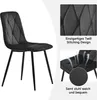 A black dining chair with close-up views highlighting its features. Podgląd zdjęcia produktu