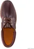 A top-down view of a burgundy leather boat shoe. Anteprima dell’immagine prodotto