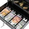 Caisse à monnaie verrouillable, 5 compartiments à monnaie Voir les images du produit 6