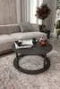 Skye Decor, Hochwertiger Couchtisch, Schwarz, Ø 70 cm, Höhe Produktbild-Vorschau 1