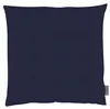 A dark blue cushion is shown on a white background.