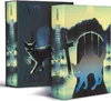 Two book covers displayed side-by-side, one slightly behind the other. The cover on the right features a graveyard scene with a cat silhouette. Produktbild-Vorschau