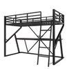 Lit mezzanine 90x200 cm avec éclairage LED, bureau, Voir les images du produit 10