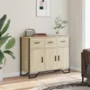vidaXL Příborník Sonoma dub 97x32,5x74,5 cm Materiál na Náhled obrázku produktu 3