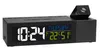 A black digital alarm clock with a projection unit on top, displaying the time, day, and temperature. Anteprima dell’immagine prodotto